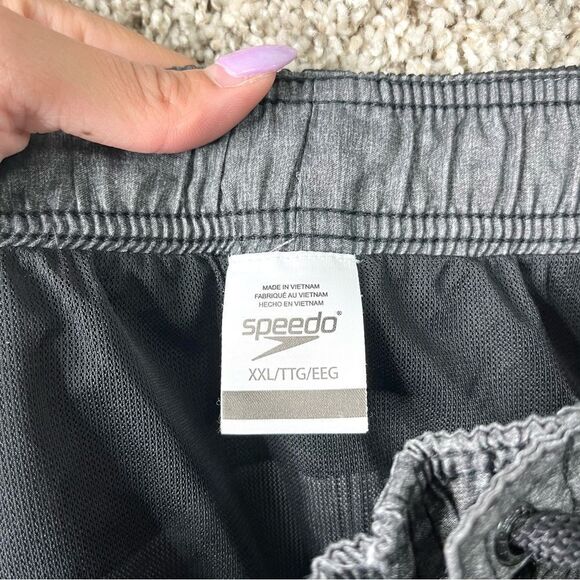 Speedo Swim Trunks Men’s XXL Marina Gray & Black Sport Volley Quick-Drying - Picture 4 of 8